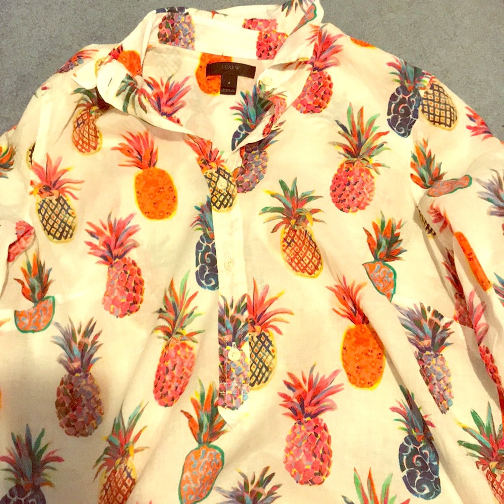 J Crew Pineapple Shirt